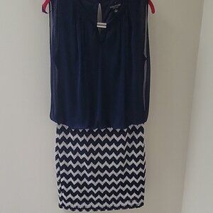 Perceptions Blue and White Pencil Skirt